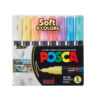 Kit POSCA Soft Colors com 8 cores pastéis